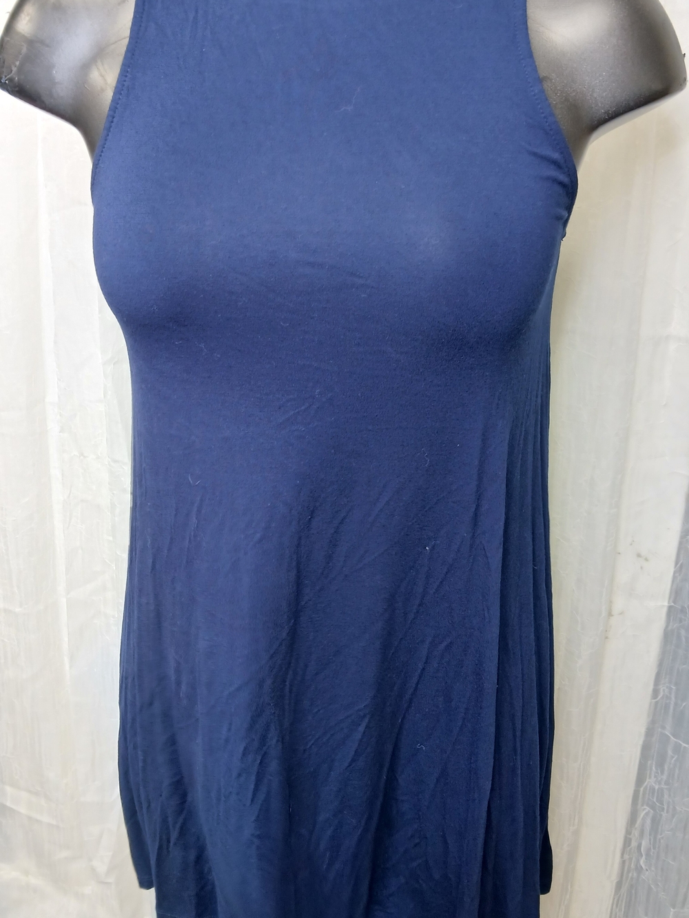 Sleeveless Navy Swing Tank Top